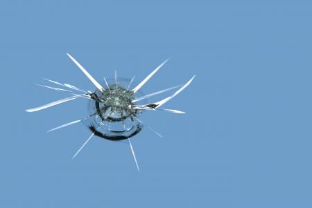 A chip in car wind shield. 